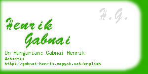 henrik gabnai business card